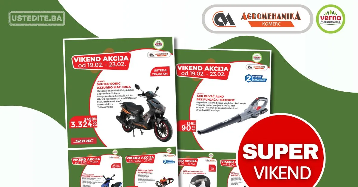 Verno by Agromehanika vikend akcija 19-23.2.2026.