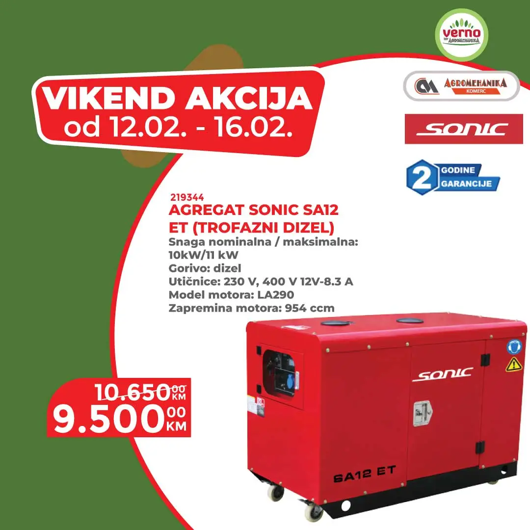 Verno by Agromehanika vikend akcija 12-16.2.2026.
