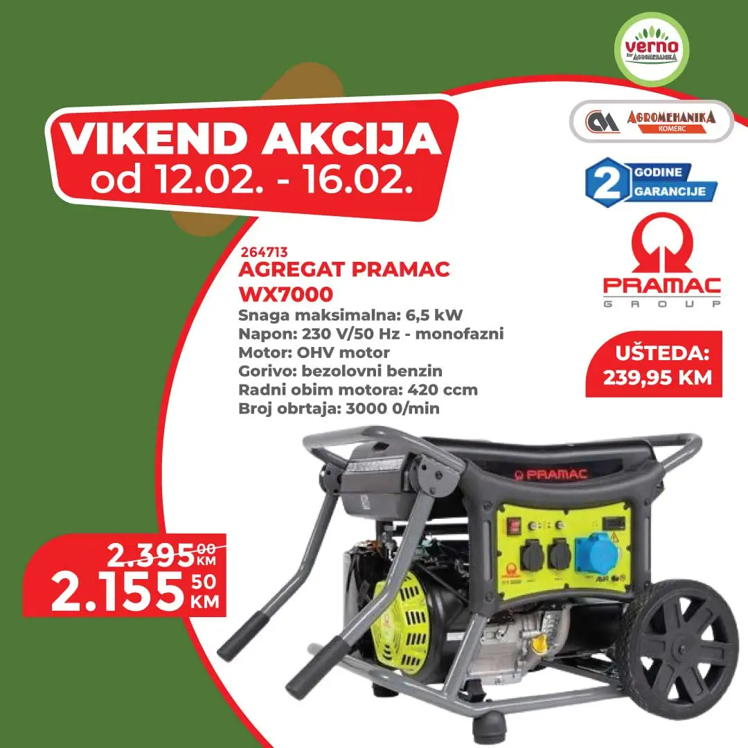 Verno by Agromehanika vikend akcija 12-16.2.2026.