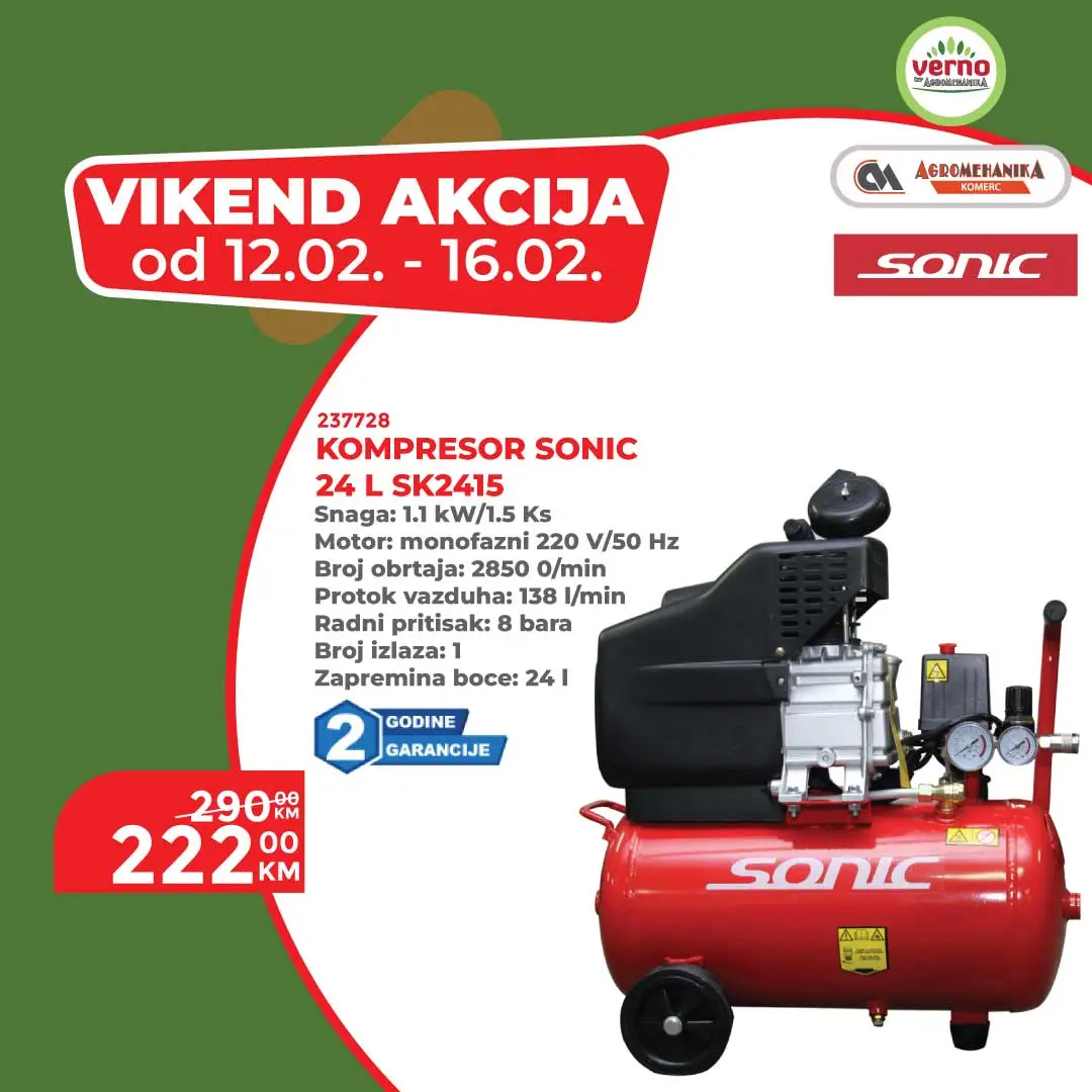 Verno by Agromehanika vikend akcija 12-16.2.2026.