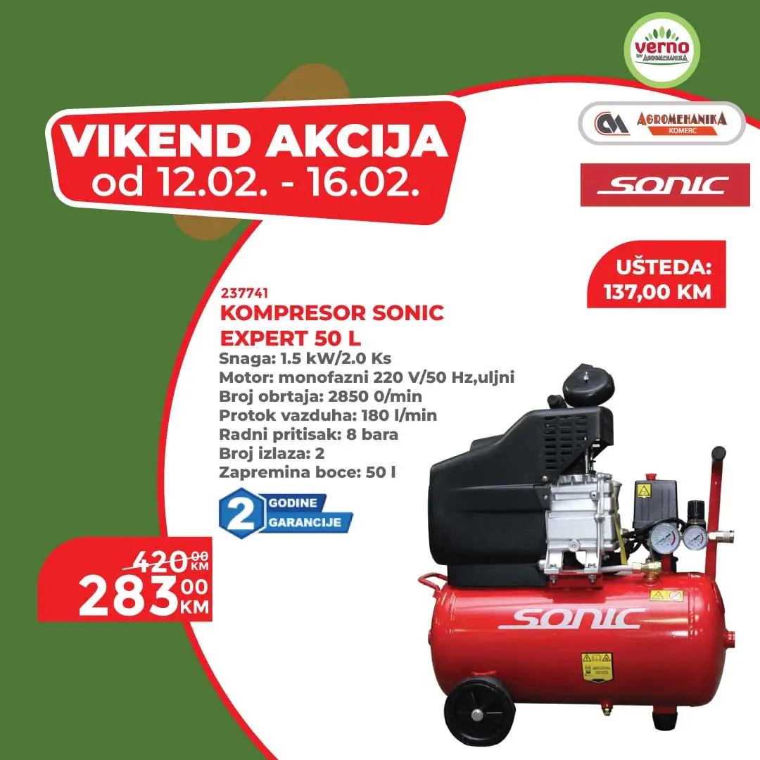 Verno by Agromehanika vikend akcija 12-16.2.2026.