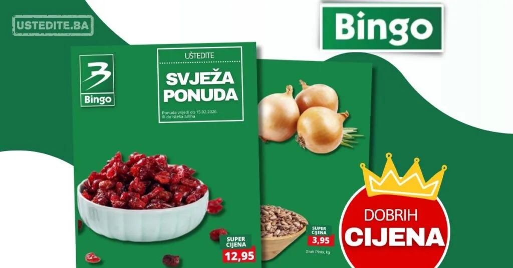 Bingo akcija SVJEŽA PONUDA – sniženje do 15.2.2026.