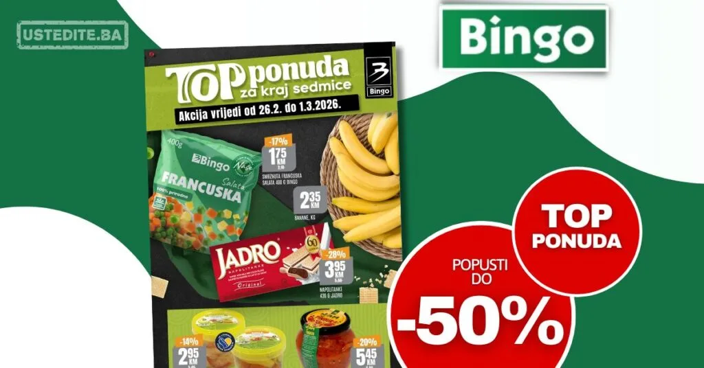 Bingo vikend akcija 26.2-1.3.2026.