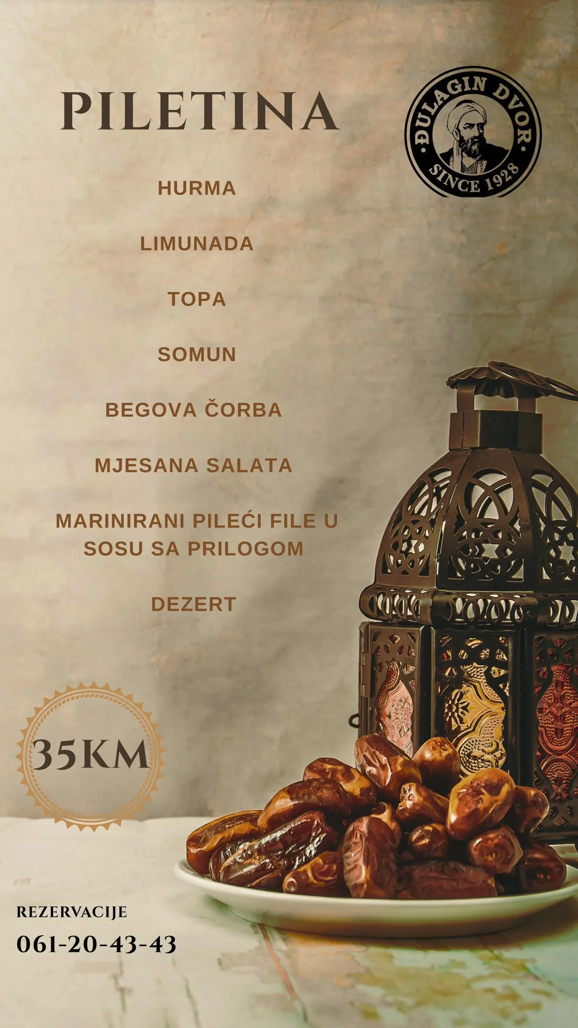 Đulagin Dvor IFTARSKI MENI