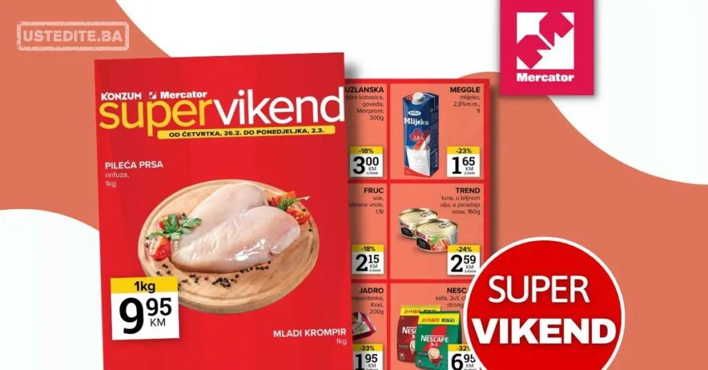 Mercator vikend akcija 26.2-2.3.2026.