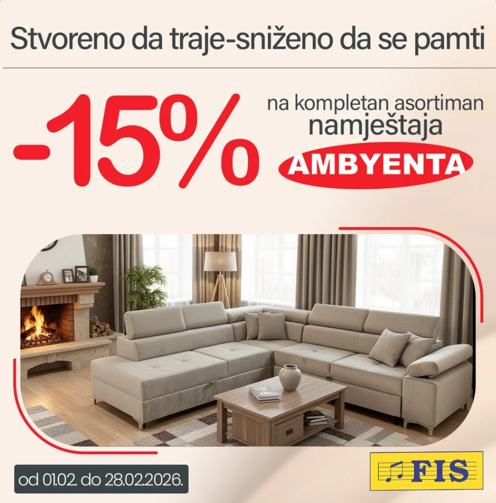 Ambyenta SNIŽENJE NAMJEŠTAJA februar 2026.
