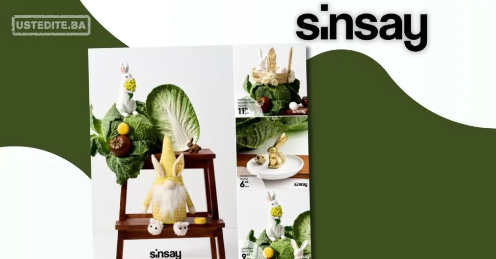 Sinsay akcija - uskršnje dekoracije februar 2026.