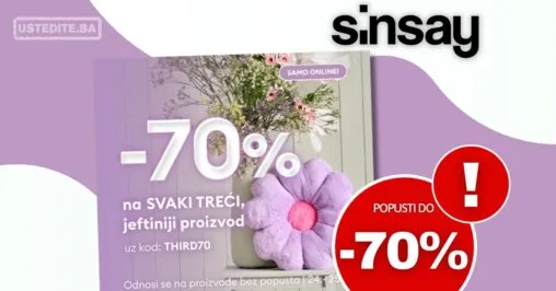SINSAY Sniženje do 70%