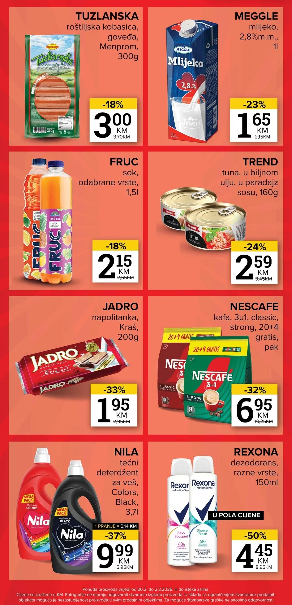 Konzum vikend akcija 26.2-2.3.2026.