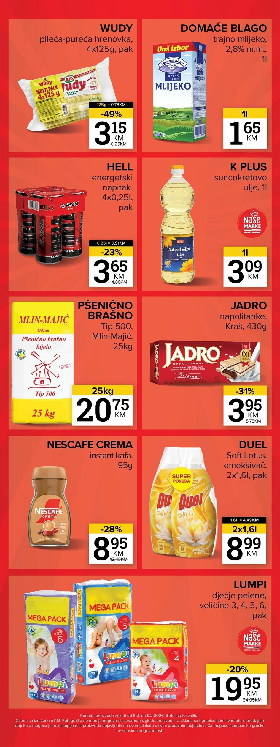 Konzum vikend akcija 5-9.2.2026.