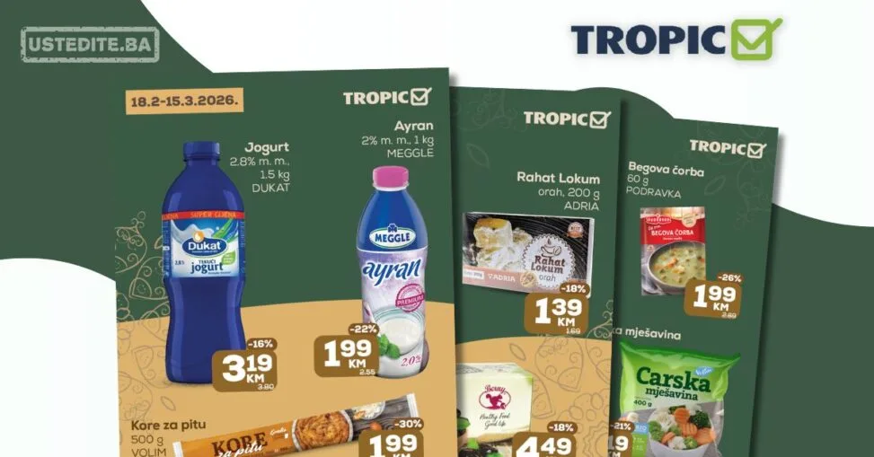 Tropic akcija 18.2-15.3.2026.
