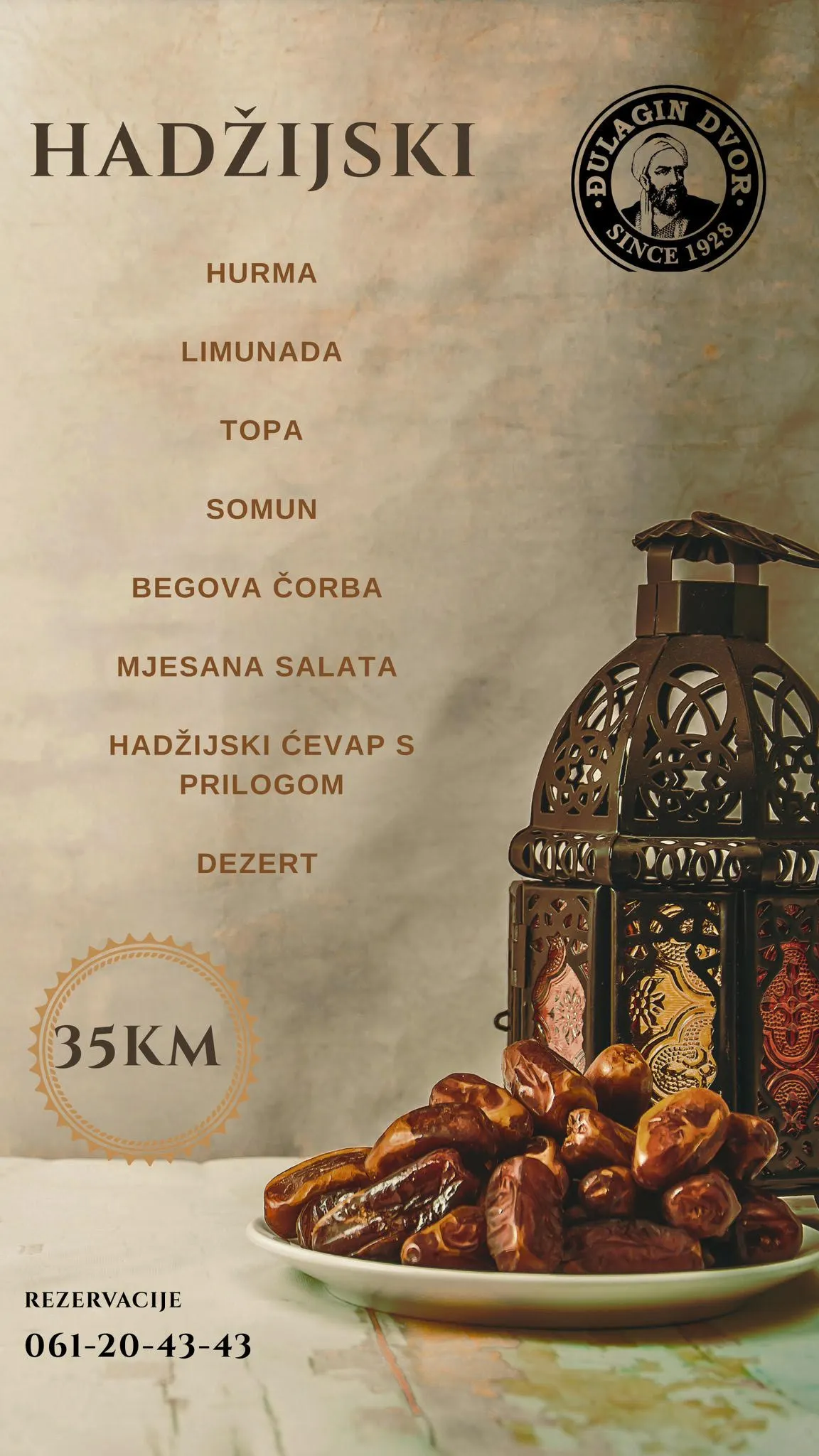 Đulagin Dvor IFTARSKI MENI