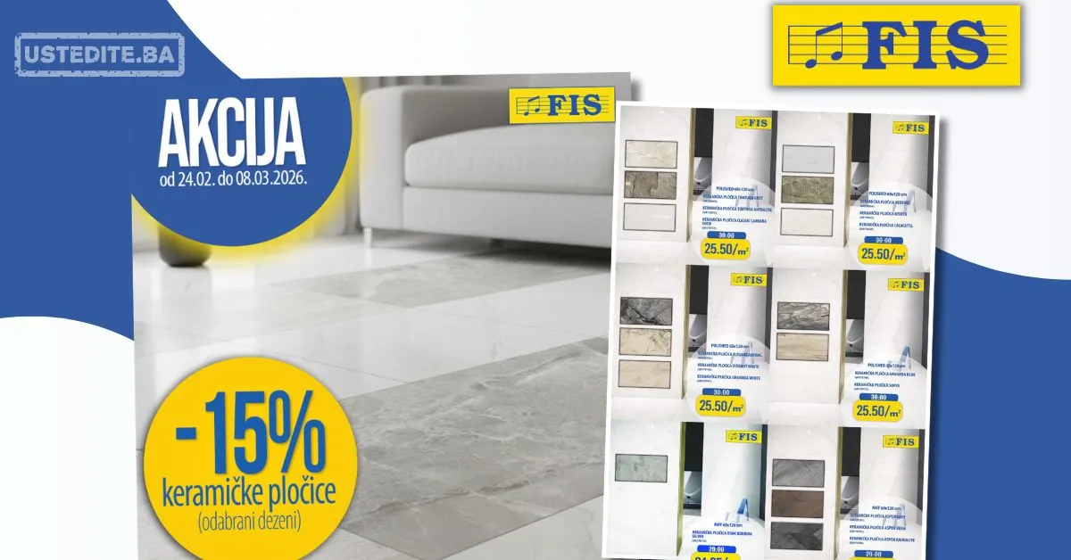 Fis akcija KERAMIČKE PLOČICE 24.2-8.3.2026.