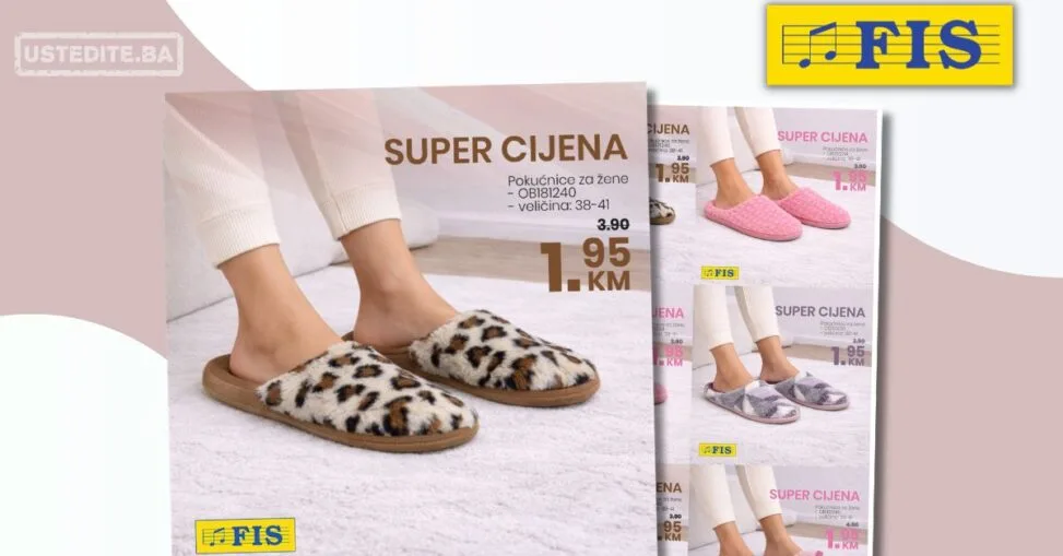 Fis akcija ŽENSKE PAPUČE februar 2026.
