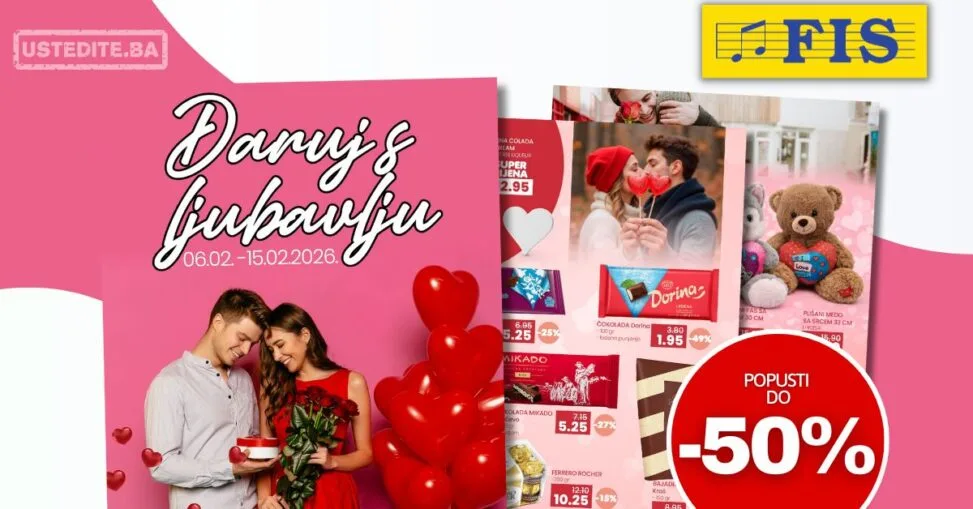 Fis akcija - IDEALNI POKLONI ZA VALENTINOVO 6-15.2.2026.