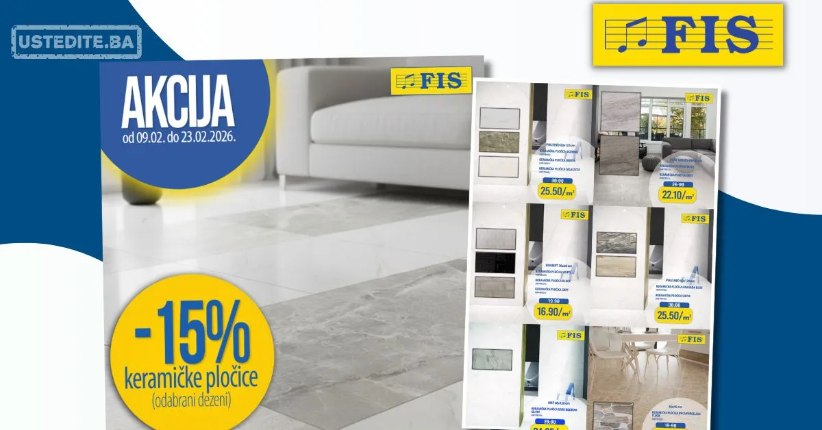 Fis akcija KERAMIČKE PLOČICE 9-23.2.2026.