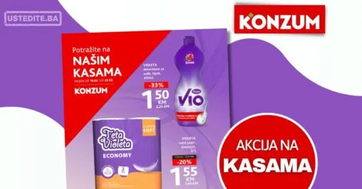 Konzum AKCIJA NA KASAMA 19-22.2.2026.