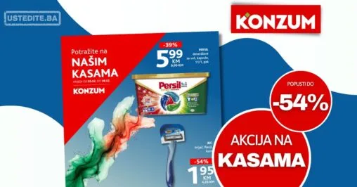 Konzum AKCIJA NA KASAMA 5-8.2.2026.