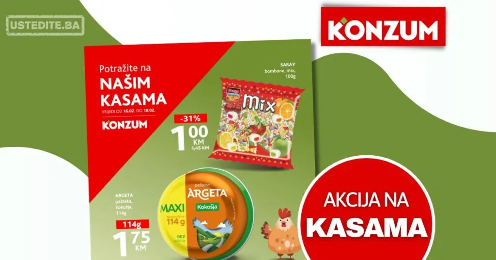 KONZUM AKCIJA NA KASAMA