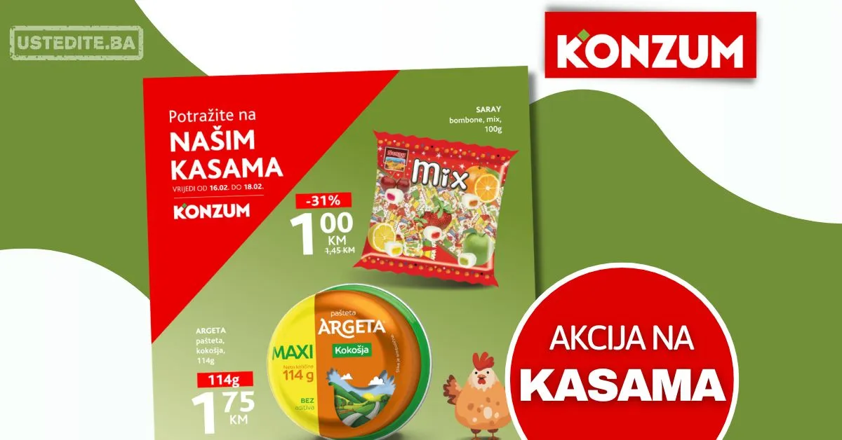 KONZUM AKCIJA NA KASAMA