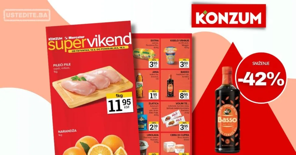 Konzum vikend akcija 12-16.2.2026.