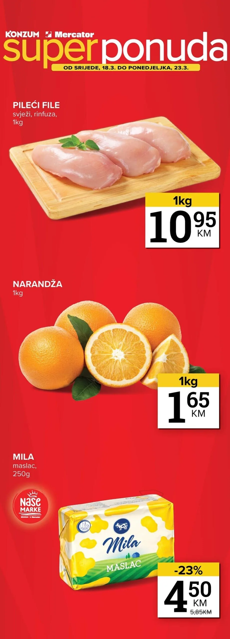 Konzum vikend akcija 18-23.3.2026.