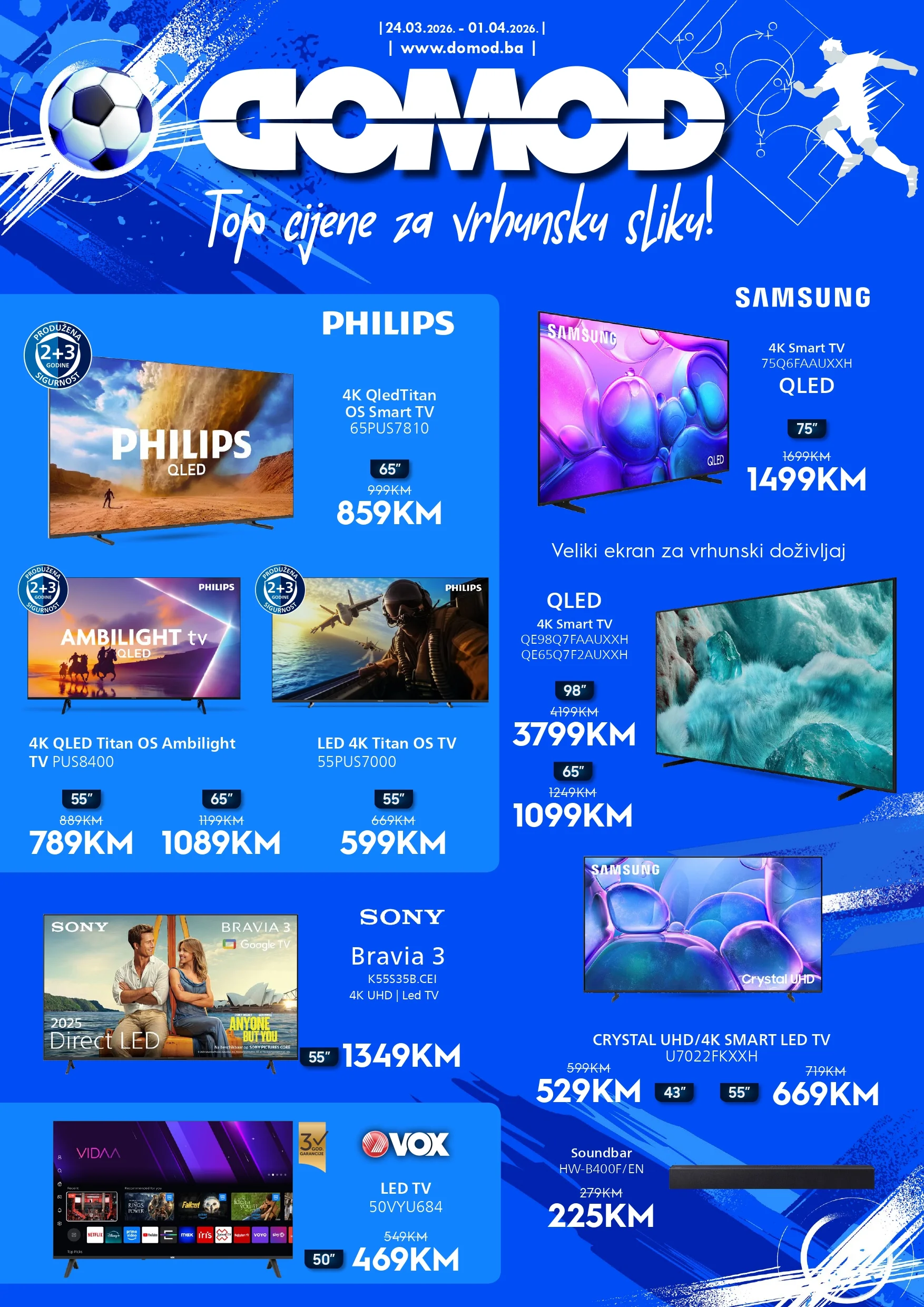 Domod akcija TELEVIZORA 24.3-1.4.2026.