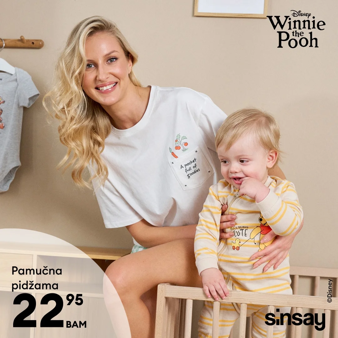 Sinsay akcija - Disney kolekcija za mame i bebe mart 2026.