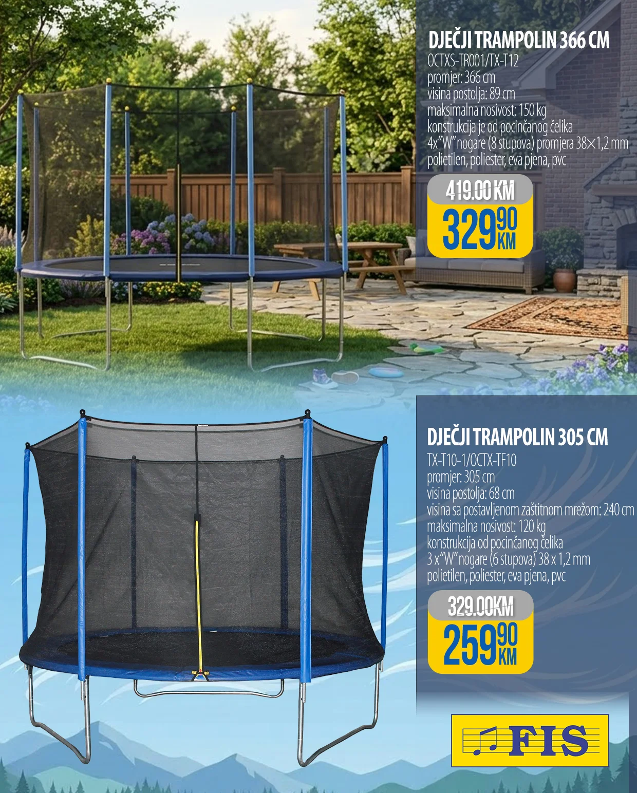 Fis akcija igračke: bicikli, tricikli, trampolini i autići - sniženje do 19.4.2026.