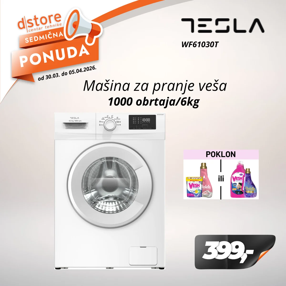 Dstore SEDMIČNA PONUDA 30.3-5.4.2026.