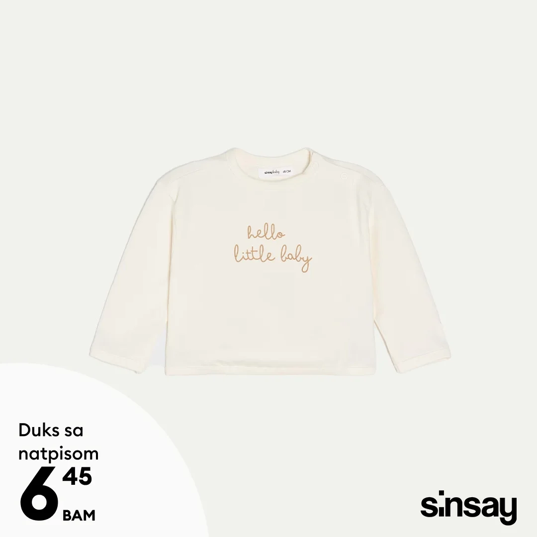 Sinsay akcija ODJEĆA ZA BEBE mart/april 2026.