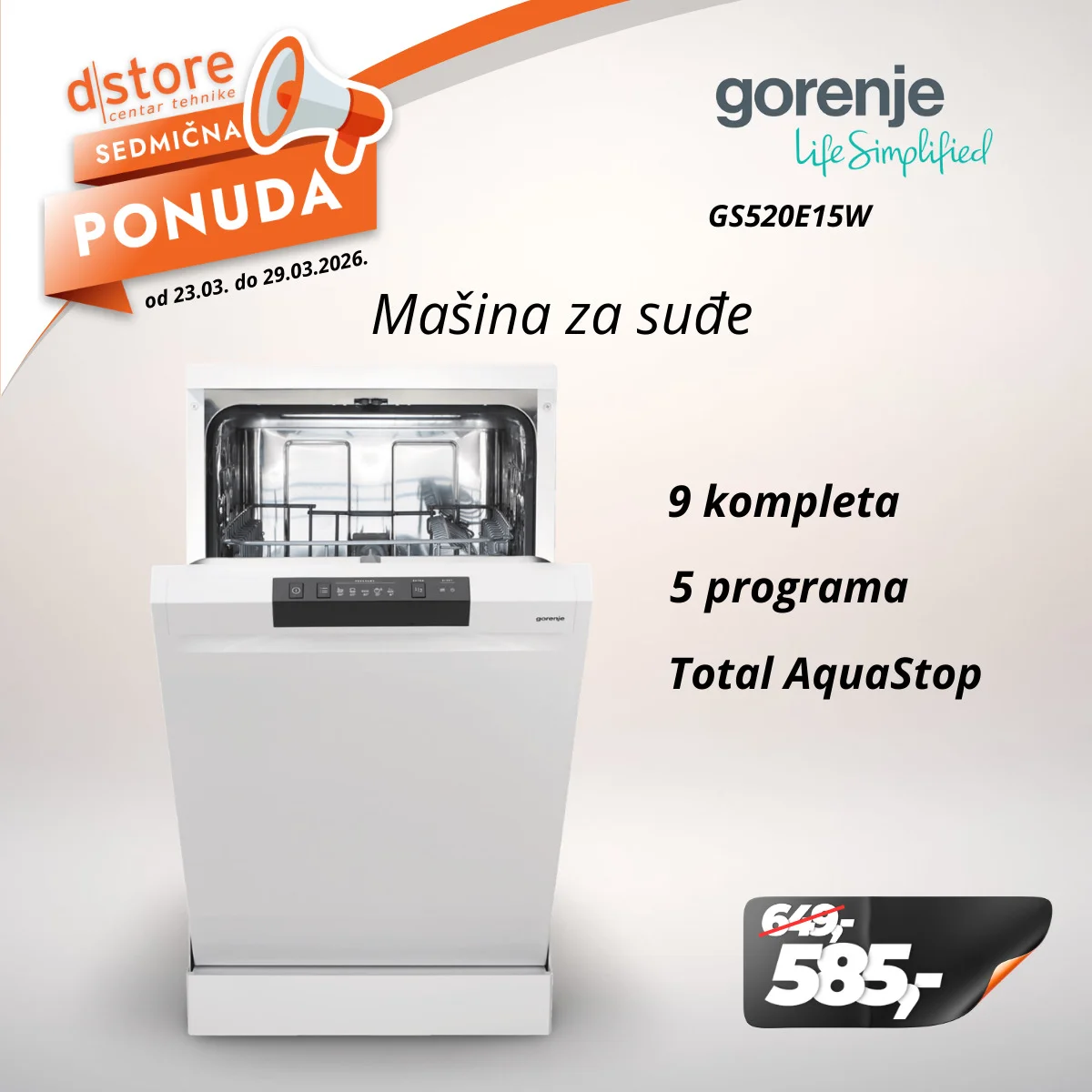 Dstore SEDMIČNA PONUDA 23-29.3.2026.