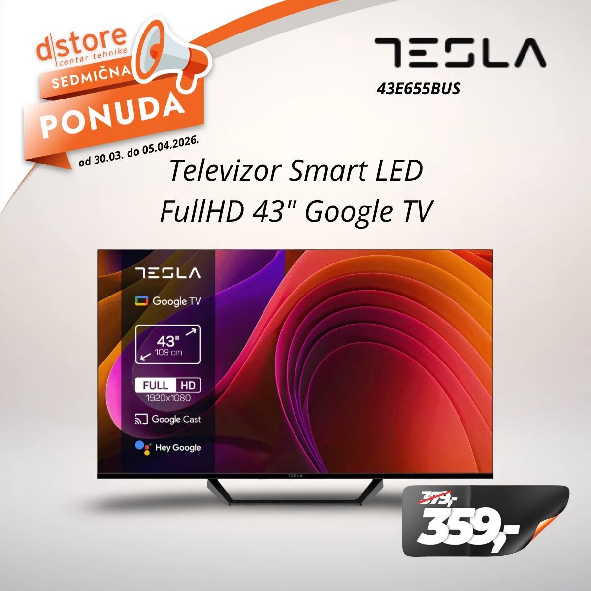 Dstore SEDMIČNA PONUDA 30.3-5.4.2026.