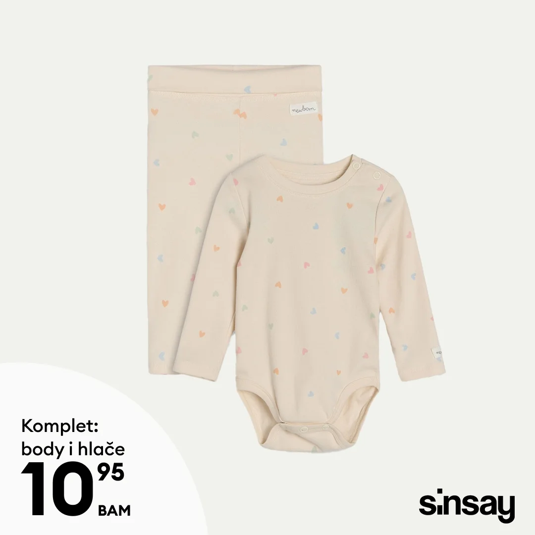 Sinsay akcija ODJEĆA ZA BEBE mart/april 2026.