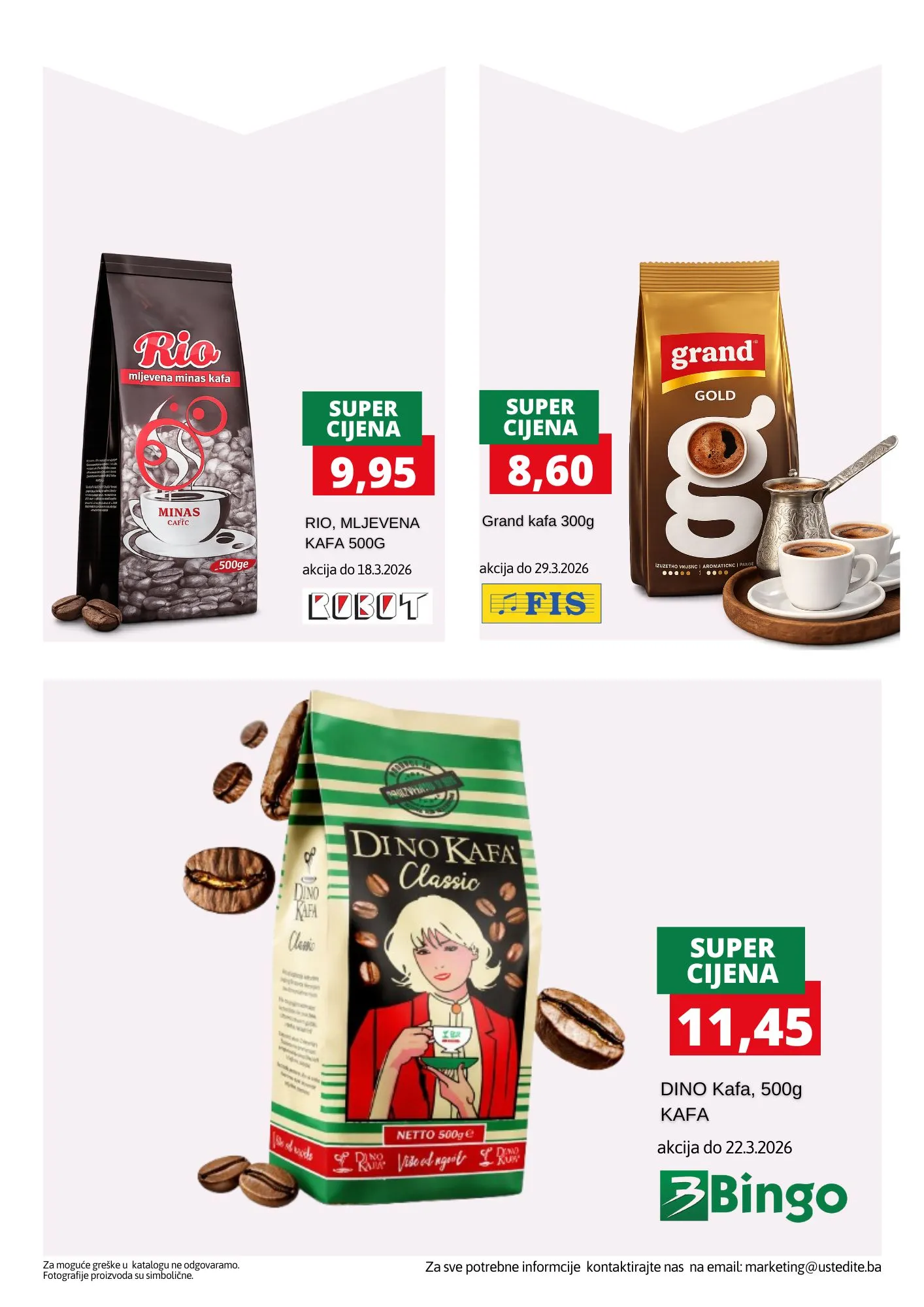 Akcijske cijene KAFE - mart 2026. 