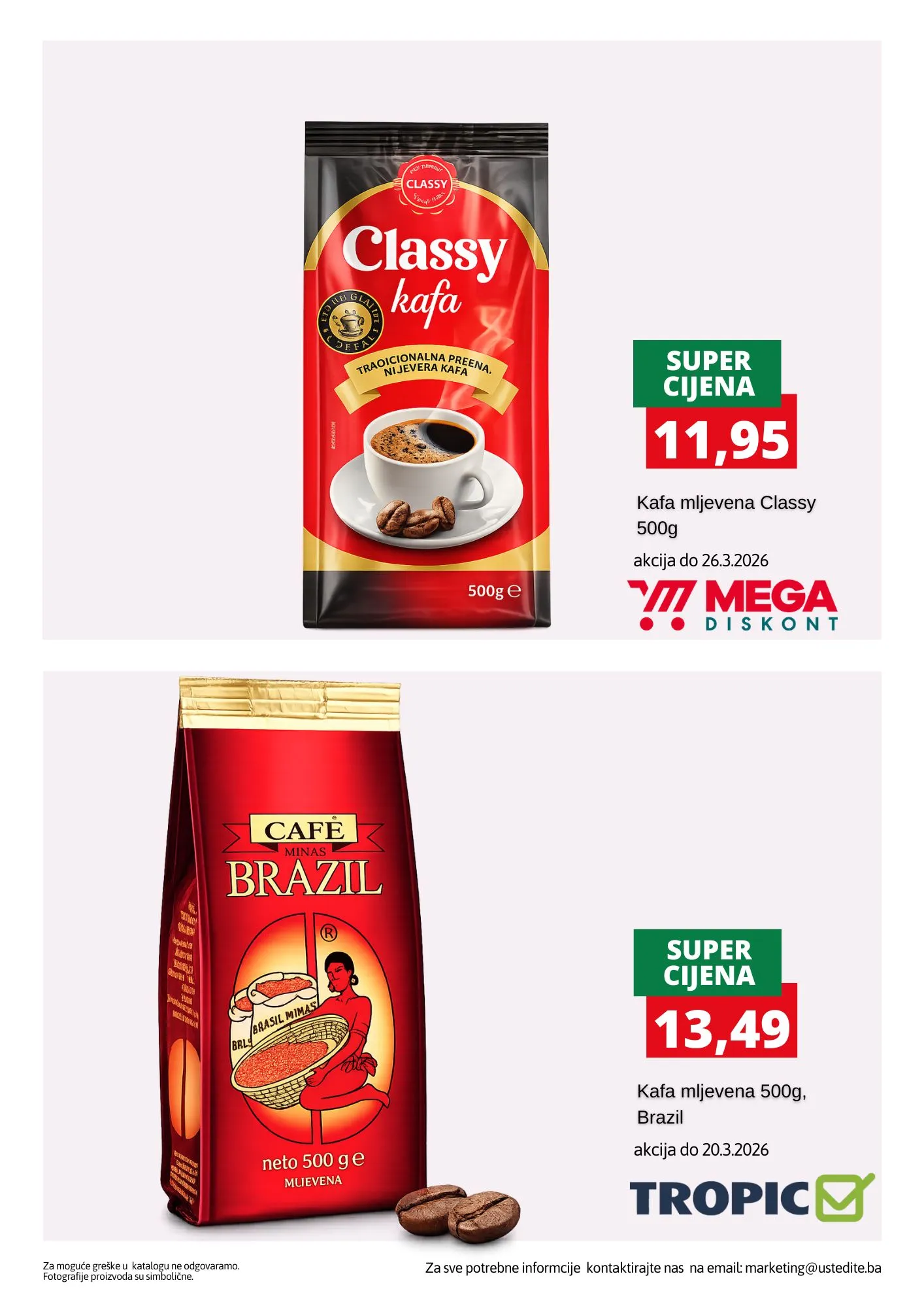 Akcijske cijene KAFE - mart 2026. 