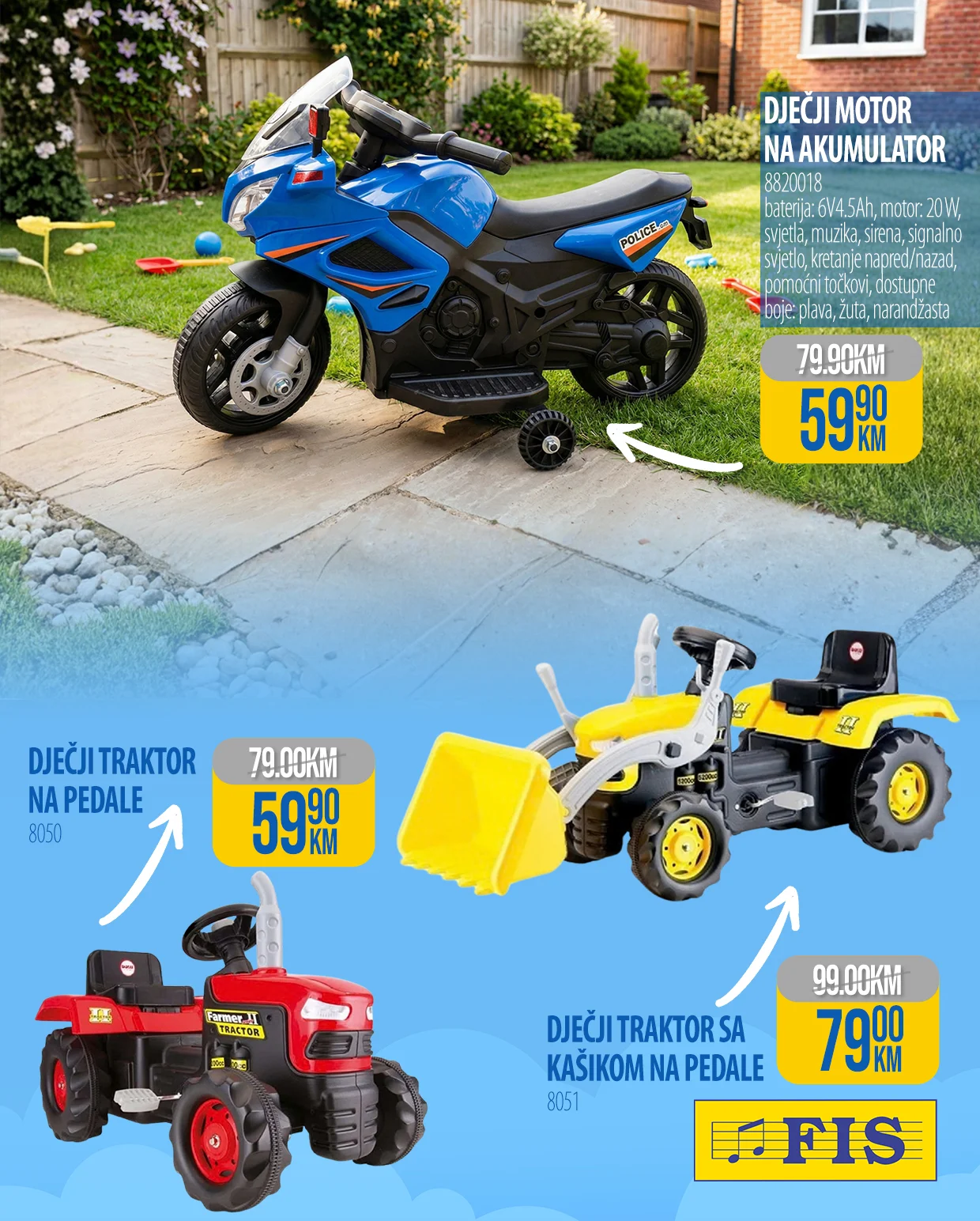 Fis akcija: krupne dječije igračke - sniženje do 8.3.2026.