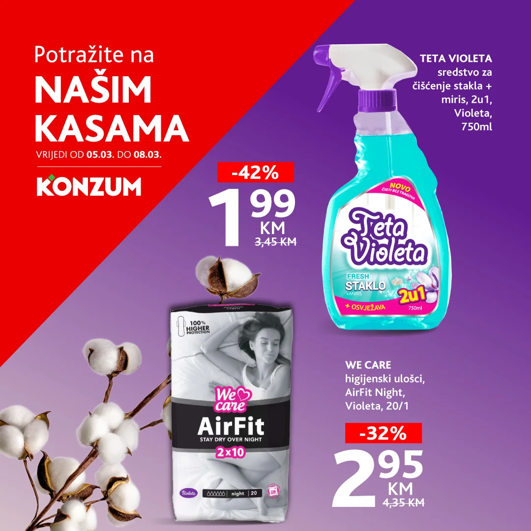 Konzum AKCIJA NA KASAMA 5-8.3.2026.