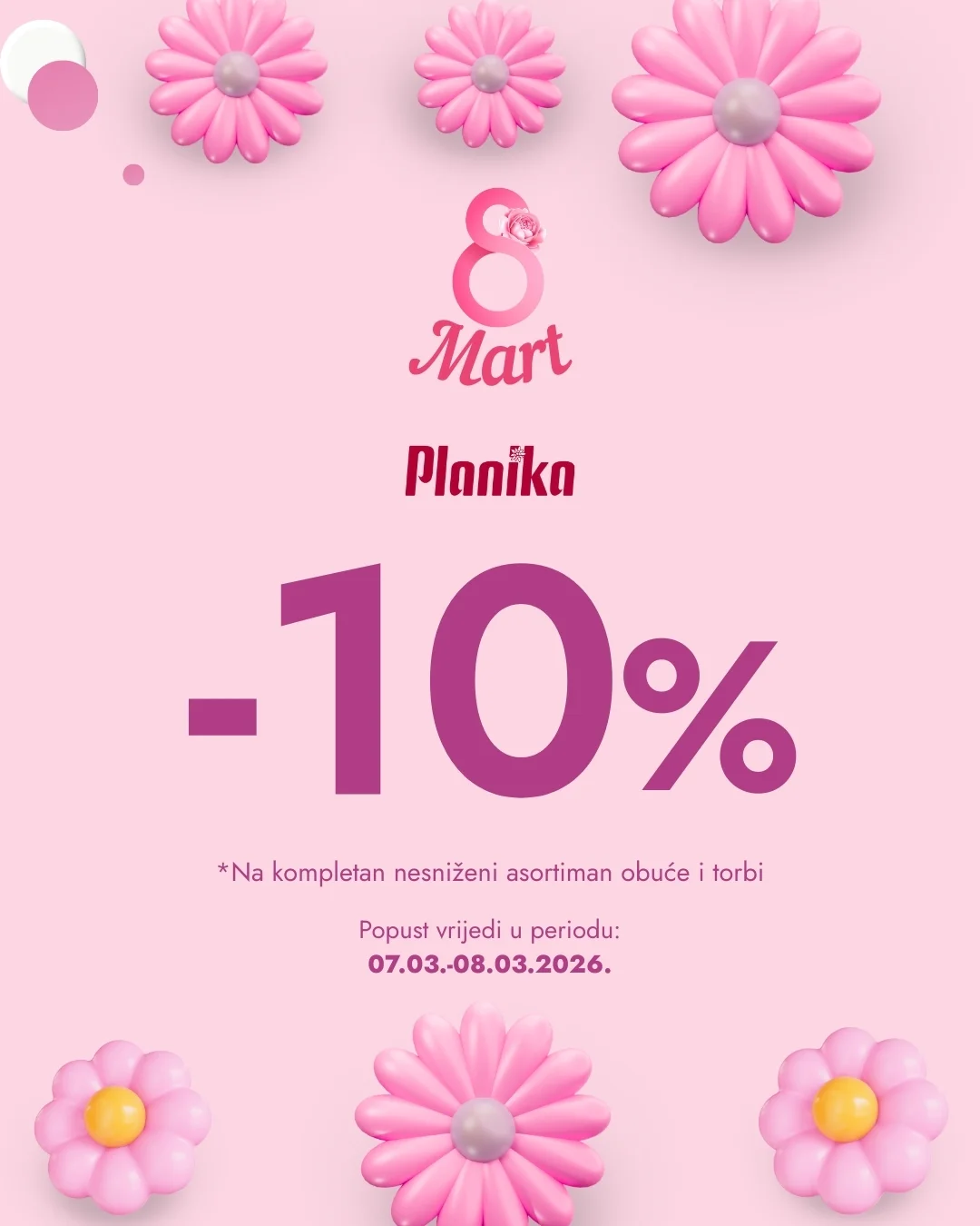 Planika SNIŽENJE za 8. mart 