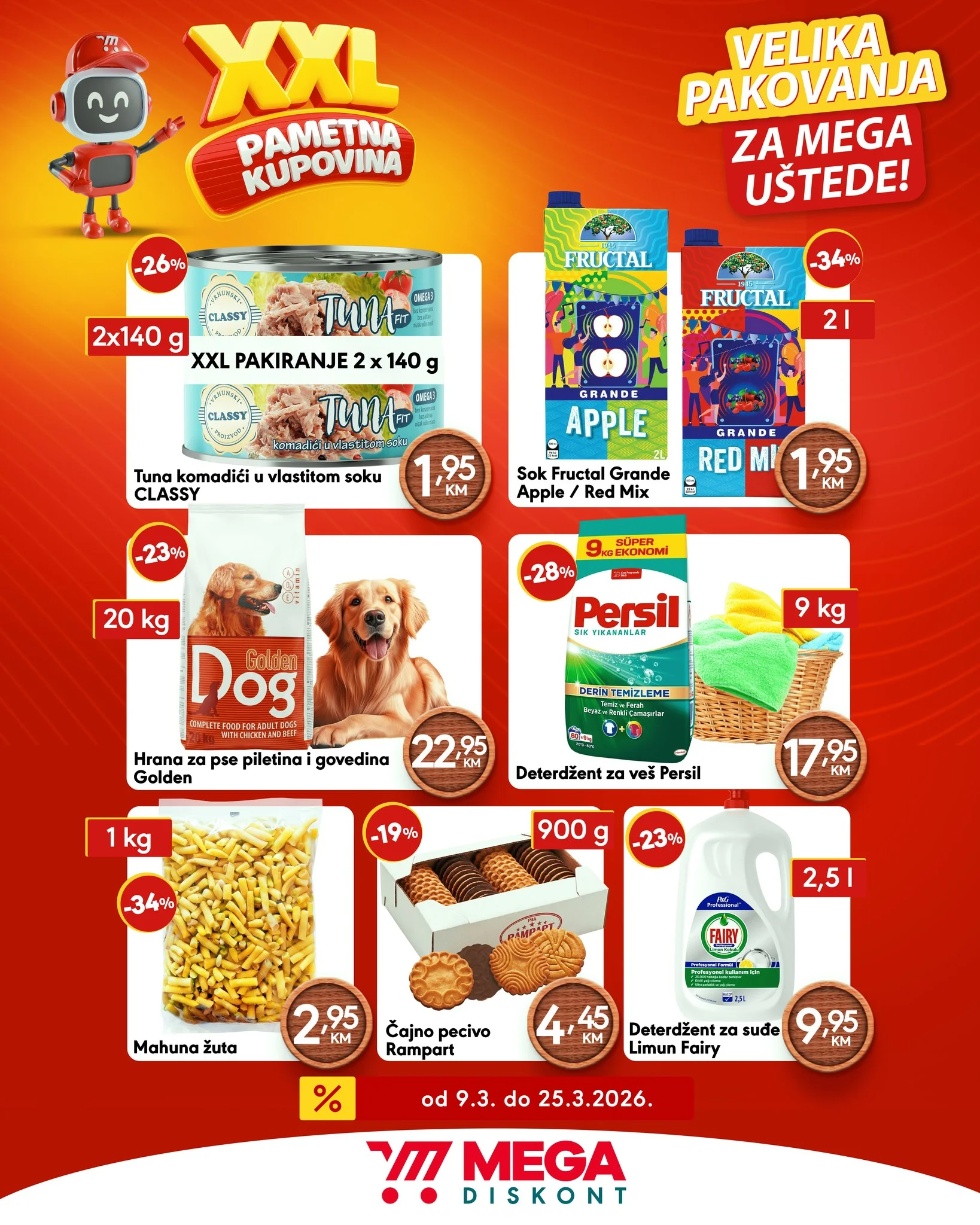 Mega Diskont XXL UŠTEDA 9-25.3.2026.