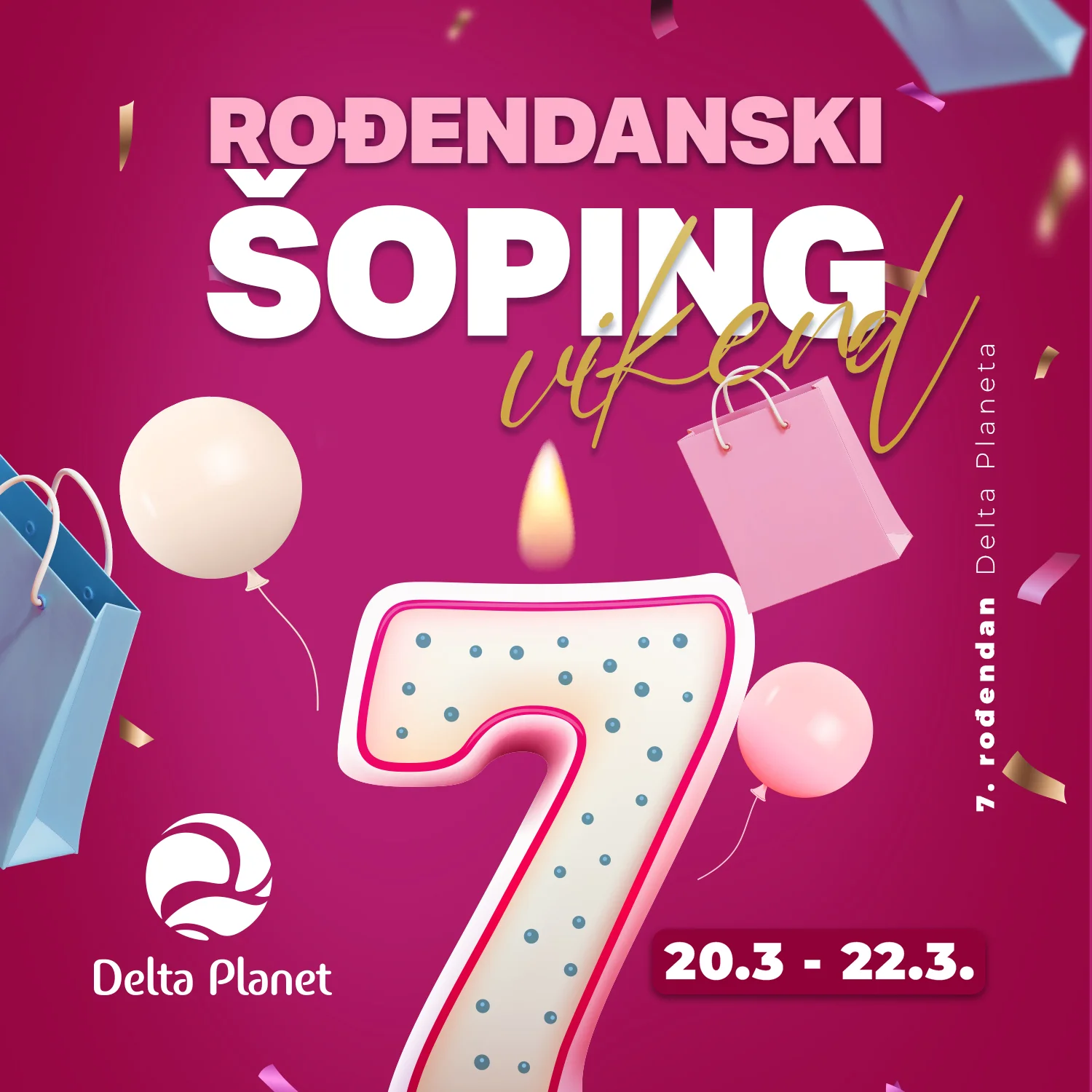 Delta Planet ROĐENDANSKI ŠOPING VIKEND 20-22.3.2026.