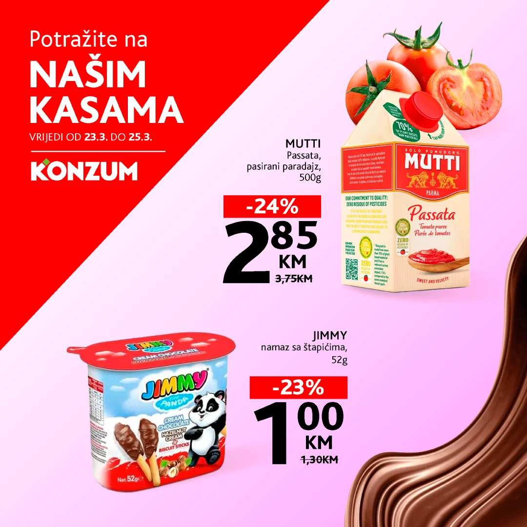 Konzum AKCIJA NA KASAMA 23-25.3.2026.