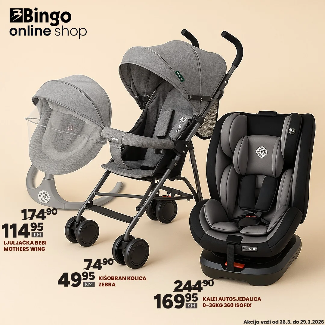 Bingo online shop SNIŽENJE DJEČIJE OPREME 26-29.3.2026.