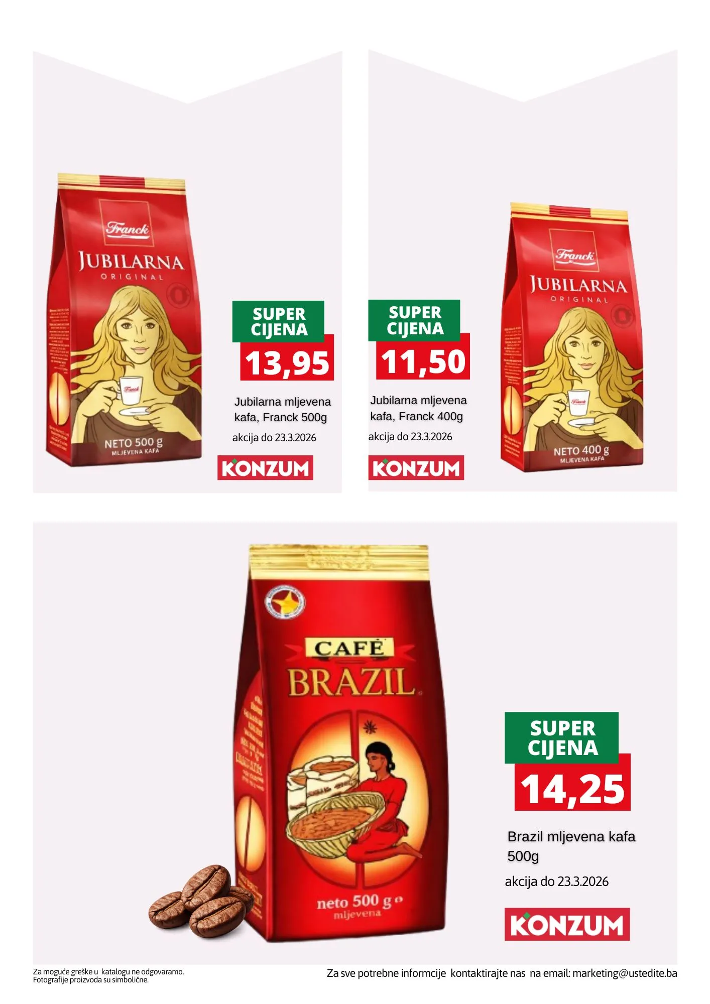 Akcijske cijene kafe 