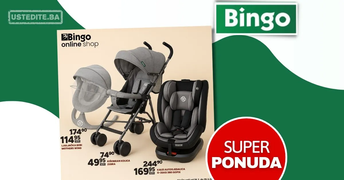 Bingo online shop SNIŽENJE DJEČIJE OPREME 26-29.3.2026.