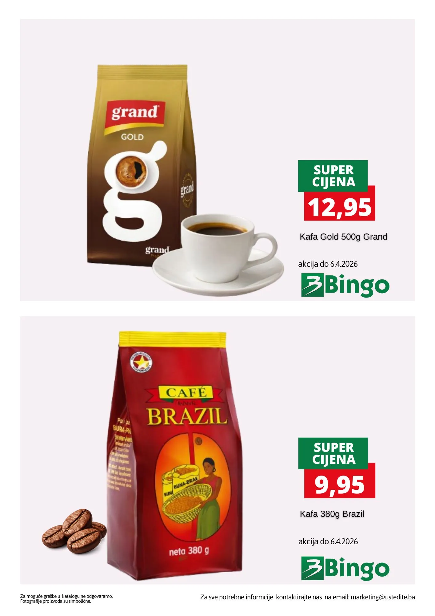 Akcijske cijene kafe 