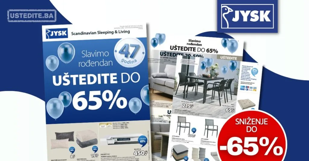 Jysk katalog ROĐENDANSKO SNIŽENJE 18-31.3.2026.