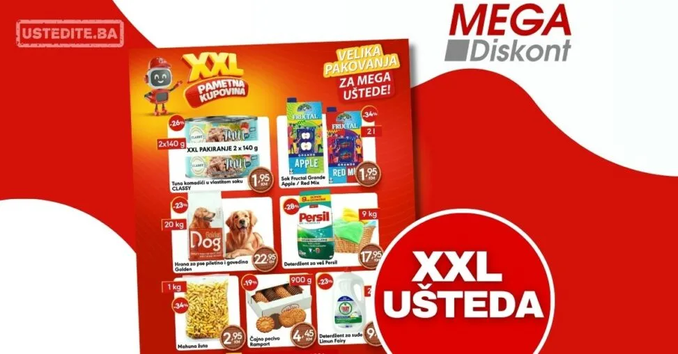 Mega Diskont XXL UŠTEDA 9-25.3.2026.