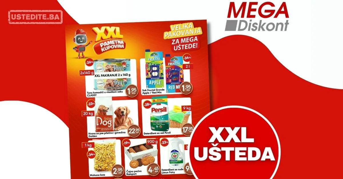 Mega Diskont XXL UŠTEDA 9-25.3.2026.