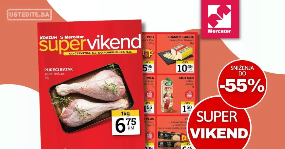 Mercator vikend akcija 5-9.3.2026.